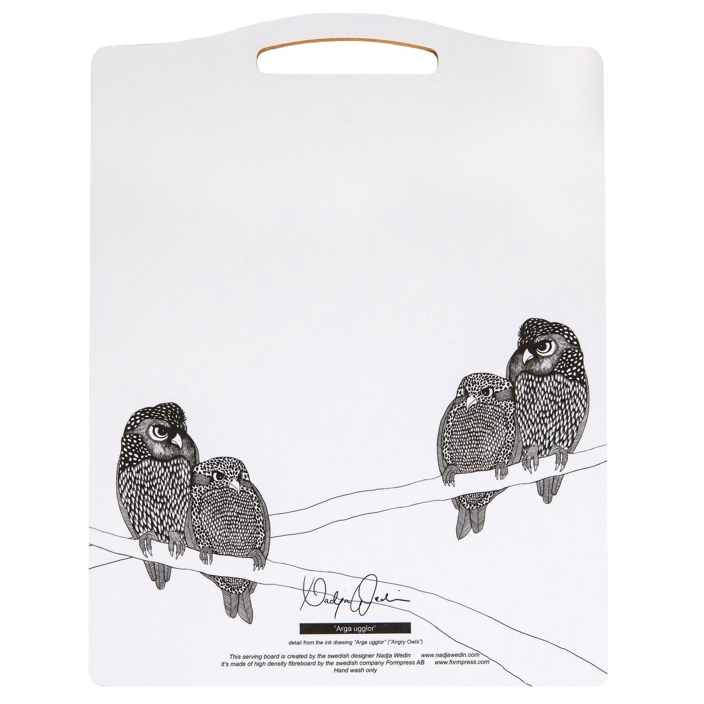 Cutting board Angry owls
