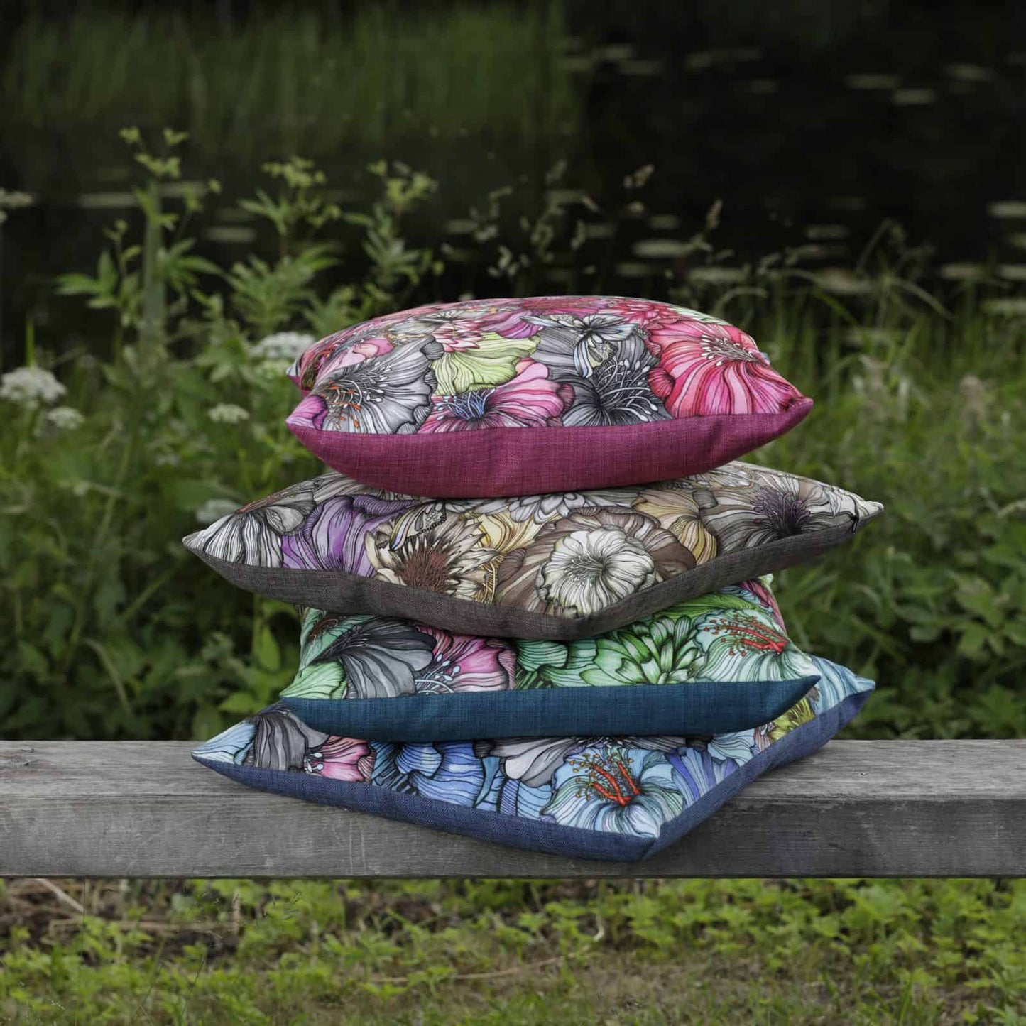 Kuddfodral Flower Power