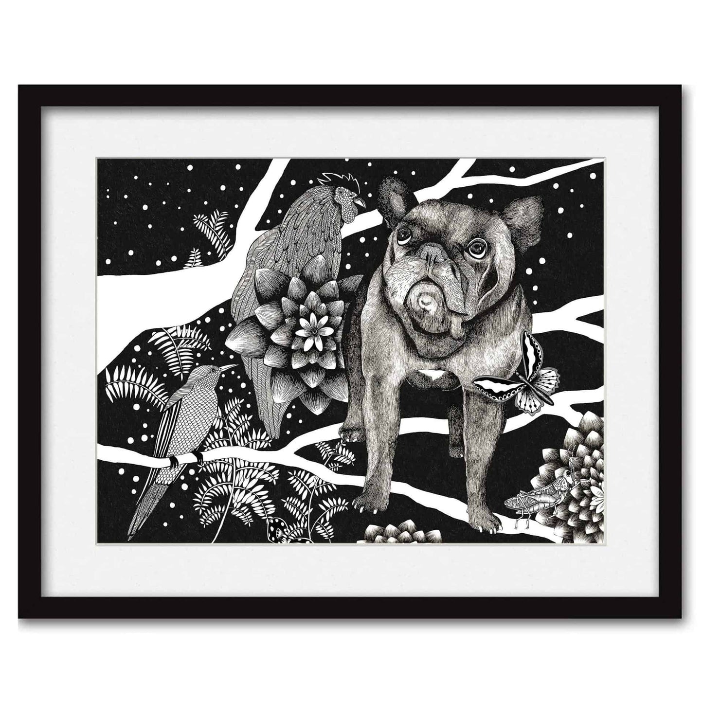 Konsttryck Franska hunden