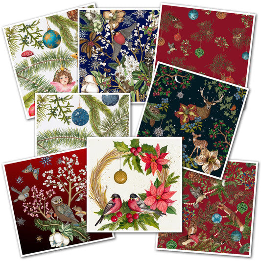 Julkort-set med 8 motiv