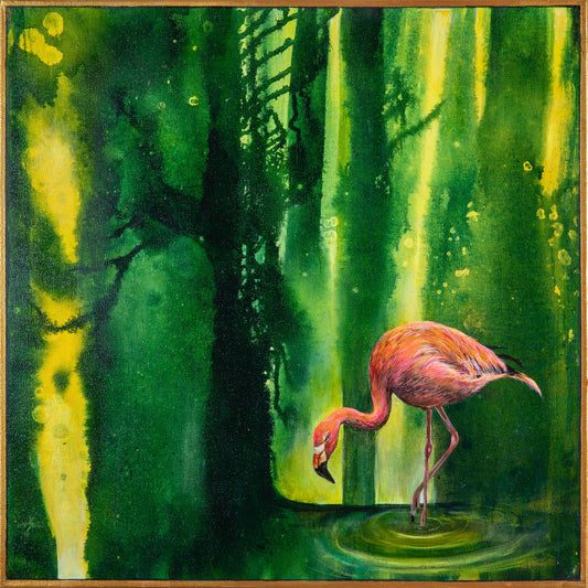 Forest Flamingo 50x50 cm