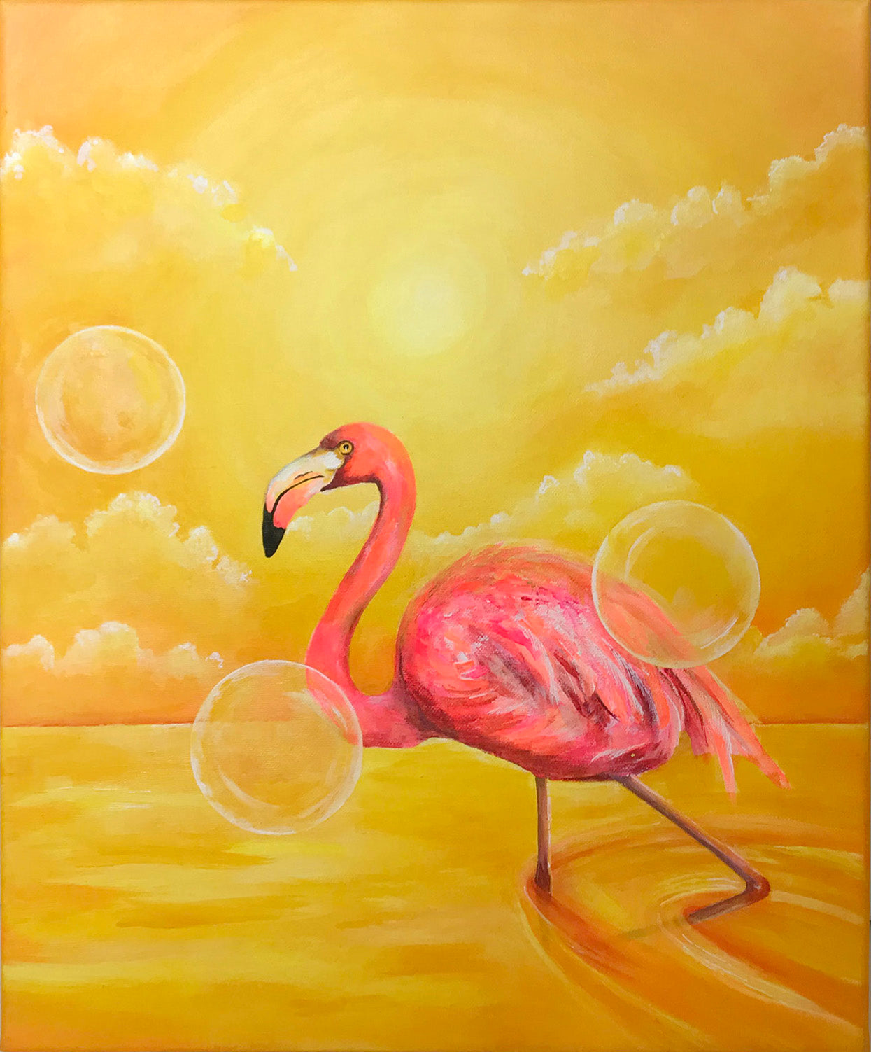 Gul Flamingo 38x46 cm
