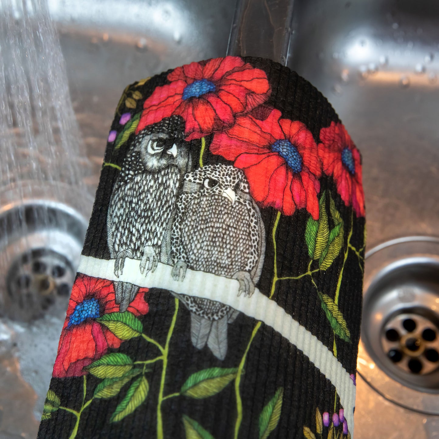 Dishcloth Angry owls