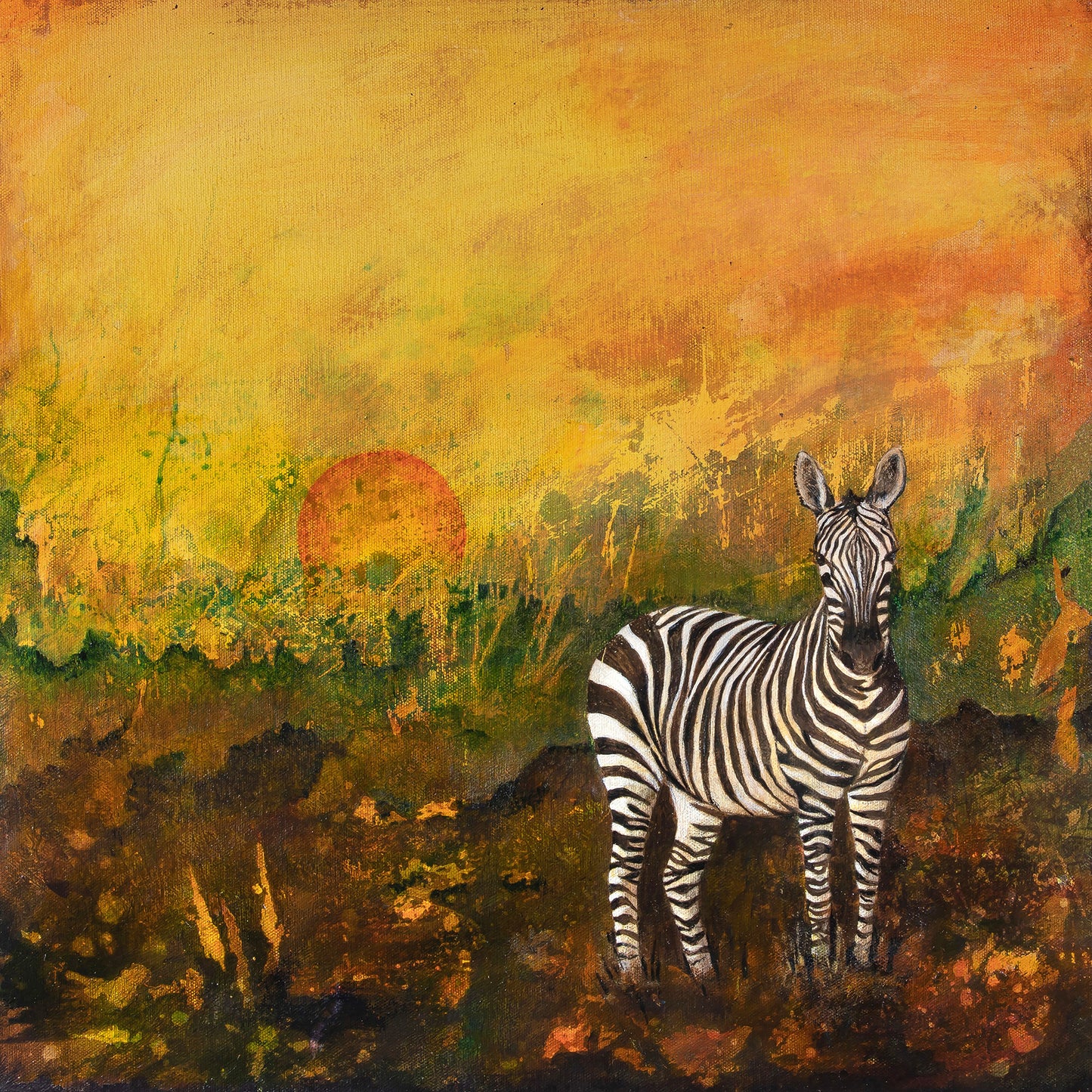 Konsttryck Zebra