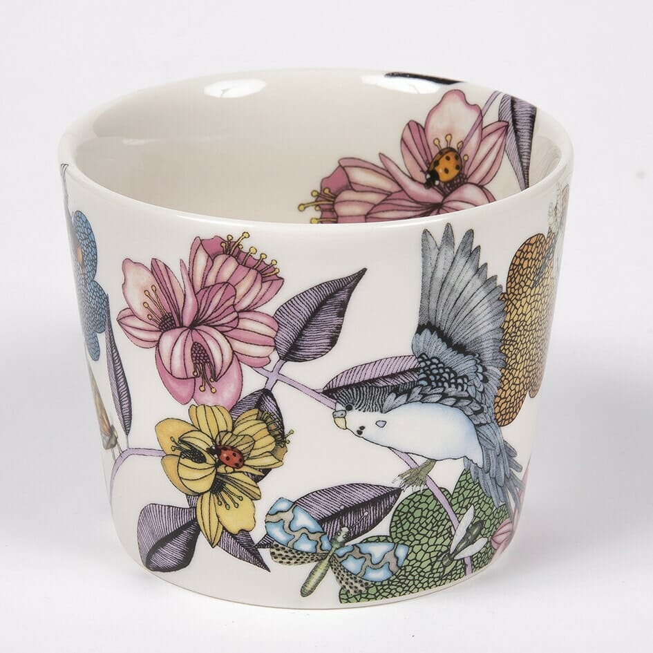 Coffee cup with saucer - Budgies