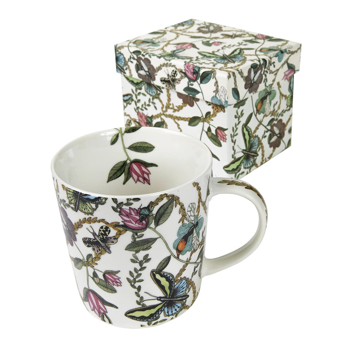 Porcelain Mug - Bugs and Butterflies